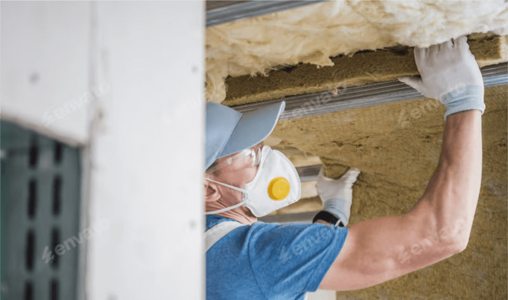 CT Insulation Services expert examining attic insulation